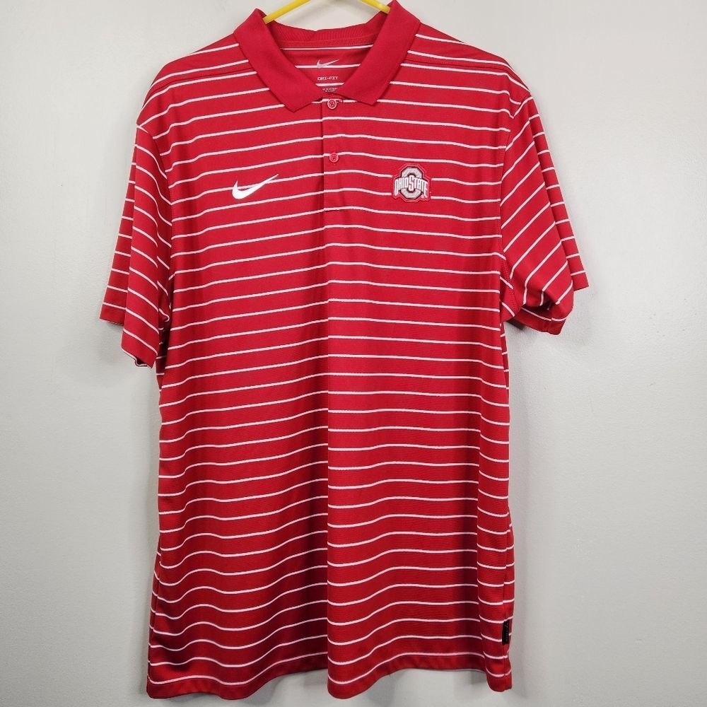 Nike Dri-Fit Ohio State University Onfield Short Sleeve Embroidered Logo Polo XL